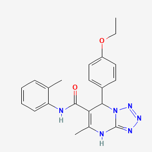 molecular formula C21H22N6O2 B11569651 7-(4-ethoxyphenyl)-5-methyl-N-(2-methylphenyl)-4,7-dihydrotetrazolo[1,5-a]pyrimidine-6-carboxamide 