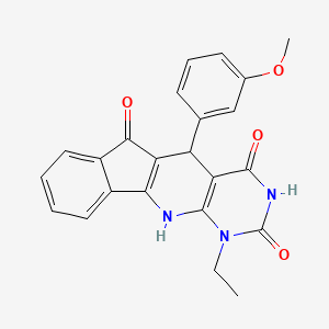 7-ethyl-2-(3-methoxyphenyl)-5,7,9-triazatetracyclo[8.7.0.03,8.011,16]heptadeca-1(10),3(8),11,13,15-pentaene-4,6,17-trione