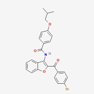 N-[2-(4-bromobenzoyl)-1-benzofuran-3-yl]-4-(2-methylpropoxy)benzamide