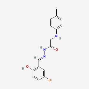 molecular formula C16H16BrN3O2 B11569704 N'-[(E)-(5-Bromo-2-hydroxyphenyl)methylidene]-2-[(4-methylphenyl)amino]acetohydrazide 