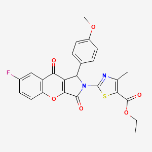 ethyl 2-[7-fluoro-1-(4-methoxyphenyl)-3,9-dioxo-3,9-dihydrochromeno[2,3-c]pyrrol-2(1H)-yl]-4-methyl-1,3-thiazole-5-carboxylate