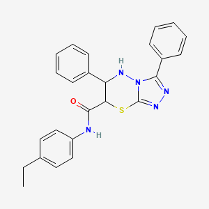 molecular formula C25H23N5OS B11569715 N-(4-ethylphenyl)-3,6-diphenyl-6,7-dihydro-5H-[1,2,4]triazolo[3,4-b][1,3,4]thiadiazine-7-carboxamide 