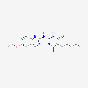 2-[(6-ethoxy-4-methylquinazolin-2-yl)amino]-6-methyl-5-pentylpyrimidin-4(3H)-one