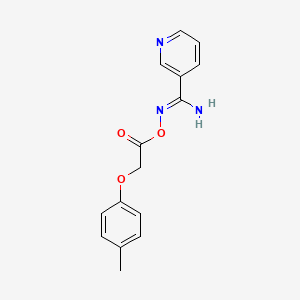 N'-{[2-(4-methylphenoxy)acetyl]oxy}pyridine-3-carboximidamide