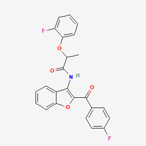 N-[2-(4-fluorobenzoyl)-1-benzofuran-3-yl]-2-(2-fluorophenoxy)propanamide