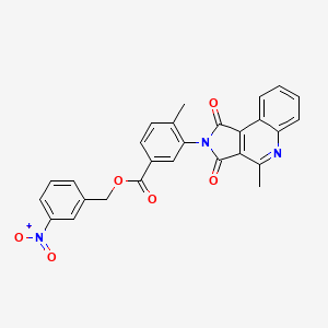 3-nitrobenzyl 4-methyl-3-(4-methyl-1,3-dioxo-1,3-dihydro-2H-pyrrolo[3,4-c]quinolin-2-yl)benzoate