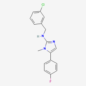 molecular formula C17H15ClFN3 B11569768 N-(3-chlorobenzyl)-5-(4-fluorophenyl)-1-methyl-1H-imidazol-2-amine 