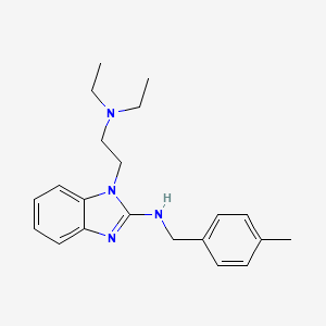 molecular formula C21H28N4 B11569779 1-[2-(diethylamino)ethyl]-N-(4-methylbenzyl)-1H-benzimidazol-2-amine 