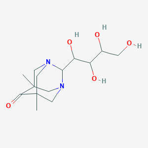 5,7-Dimethyl-2-(1,2,3,4-tetrahydroxybutyl)-1,3-diazatricyclo[3.3.1.1~3,7~]decan-6-one