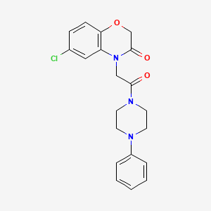 6-chloro-4-[2-oxo-2-(4-phenylpiperazin-1-yl)ethyl]-2H-1,4-benzoxazin-3(4H)-one