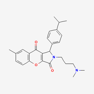 2-[3-(Dimethylamino)propyl]-7-methyl-1-[4-(propan-2-yl)phenyl]-1,2-dihydrochromeno[2,3-c]pyrrole-3,9-dione