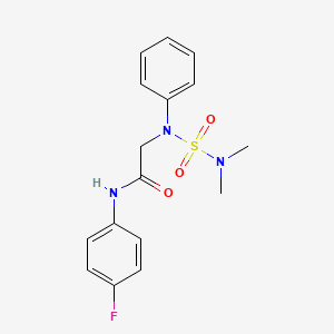 molecular formula C16H18FN3O3S B11569800 2-[(Dimethylsulfamoyl)(phenyl)amino]-N-(4-fluorophenyl)acetamide 