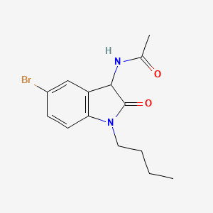 N-(5-bromo-1-butyl-2-oxo-2,3-dihydro-1H-indol-3-yl)acetamide