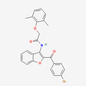 molecular formula C25H20BrNO4 B11569810 N-[2-(4-bromobenzoyl)-1-benzofuran-3-yl]-2-(2,6-dimethylphenoxy)acetamide 