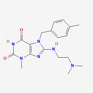 8-{[2-(dimethylamino)ethyl]amino}-3-methyl-7-(4-methylbenzyl)-3,7-dihydro-1H-purine-2,6-dione