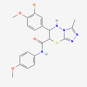 6-(3-bromo-4-methoxyphenyl)-N-(4-methoxyphenyl)-3-methyl-6,7-dihydro-5H-[1,2,4]triazolo[3,4-b][1,3,4]thiadiazine-7-carboxamide