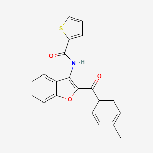 N-[2-(4-methylbenzoyl)-1-benzofuran-3-yl]thiophene-2-carboxamide