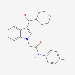 2-[3-(cyclohexylcarbonyl)-1H-indol-1-yl]-N-(4-methylphenyl)acetamide