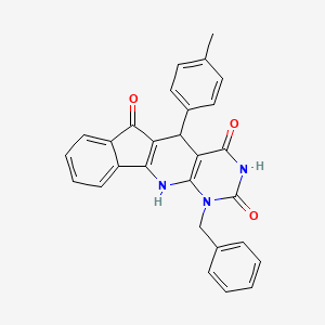 7-benzyl-2-(4-methylphenyl)-5,7,9-triazatetracyclo[8.7.0.03,8.011,16]heptadeca-1(10),3(8),11,13,15-pentaene-4,6,17-trione