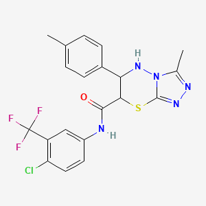 N-[4-chloro-3-(trifluoromethyl)phenyl]-3-methyl-6-(4-methylphenyl)-6,7-dihydro-5H-[1,2,4]triazolo[3,4-b][1,3,4]thiadiazine-7-carboxamide