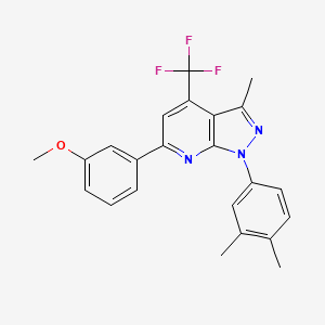 1-(3,4-dimethylphenyl)-6-(3-methoxyphenyl)-3-methyl-4-(trifluoromethyl)-1H-pyrazolo[3,4-b]pyridine