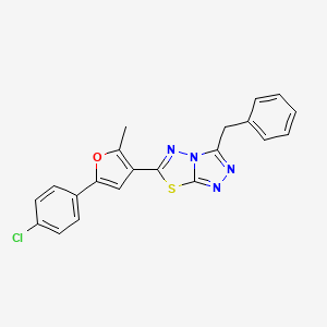 3-Benzyl-6-[5-(4-chlorophenyl)-2-methylfuran-3-yl]-[1,2,4]triazolo[3,4-b][1,3,4]thiadiazole