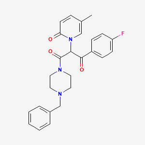 1-(4-benzylpiperazin-1-yl)-3-(4-fluorophenyl)-2-(5-methyl-2-oxopyridin-1(2H)-yl)propane-1,3-dione