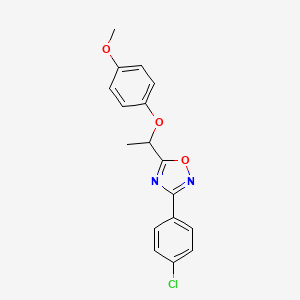 3-(4-Chlorophenyl)-5-[1-(4-methoxyphenoxy)ethyl]-1,2,4-oxadiazole