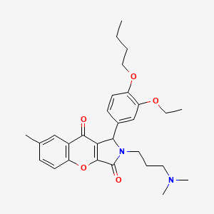 1-(4-Butoxy-3-ethoxyphenyl)-2-[3-(dimethylamino)propyl]-7-methyl-1,2-dihydrochromeno[2,3-c]pyrrole-3,9-dione