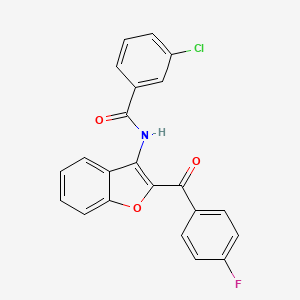 3-chloro-N-[2-(4-fluorobenzoyl)-1-benzofuran-3-yl]benzamide