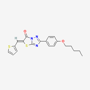 (5Z)-2-[4-(pentyloxy)phenyl]-5-(thiophen-2-ylmethylidene)[1,3]thiazolo[3,2-b][1,2,4]triazol-6(5H)-one