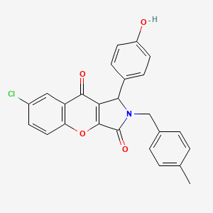 molecular formula C25H18ClNO4 B11569983 7-Chloro-1-(4-hydroxyphenyl)-2-(4-methylbenzyl)-1,2-dihydrochromeno[2,3-c]pyrrole-3,9-dione 