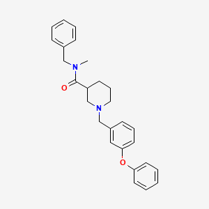 molecular formula C27H30N2O2 B11569988 N-benzyl-N-methyl-1-(3-phenoxybenzyl)piperidine-3-carboxamide 