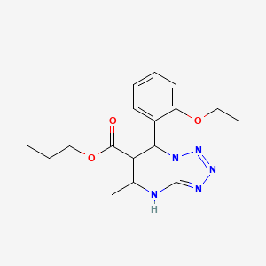 molecular formula C17H21N5O3 B11570001 Propyl 7-(2-ethoxyphenyl)-5-methyl-4,7-dihydrotetrazolo[1,5-a]pyrimidine-6-carboxylate 