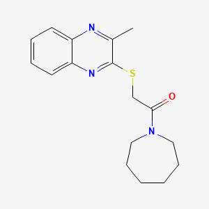 molecular formula C17H21N3OS B11570012 1-(Azepan-1-yl)-2-[(3-methylquinoxalin-2-yl)sulfanyl]ethanone 