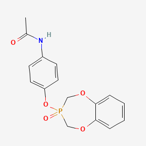 N-{4-[(3-oxido-3,4-dihydro-2H-1,5,3-benzodioxaphosphepin-3-yl)oxy]phenyl}acetamide