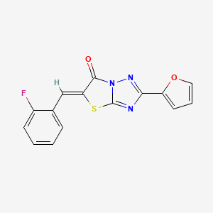 (5Z)-5-(2-fluorobenzylidene)-2-(furan-2-yl)[1,3]thiazolo[3,2-b][1,2,4]triazol-6(5H)-one