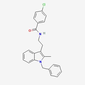 N-[2-(1-benzyl-2-methyl-1H-indol-3-yl)ethyl]-4-chlorobenzamide