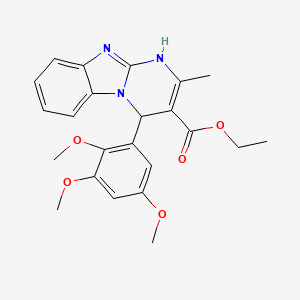 molecular formula C23H25N3O5 B11570085 Ethyl 2-methyl-4-(2,3,5-trimethoxyphenyl)-1,4-dihydropyrimido[1,2-a]benzimidazole-3-carboxylate 