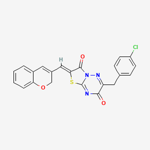 (2Z)-6-(4-chlorobenzyl)-2-(2H-chromen-3-ylmethylidene)-7H-[1,3]thiazolo[3,2-b][1,2,4]triazine-3,7(2H)-dione