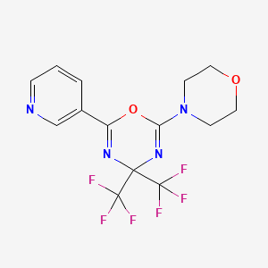 2-(morpholin-4-yl)-6-(pyridin-3-yl)-4,4-bis(trifluoromethyl)-4H-1,3,5-oxadiazine