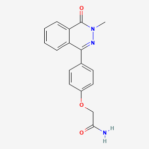 molecular formula C17H15N3O3 B11570149 2-[4-(3-Methyl-4-oxo-3,4-dihydrophthalazin-1-yl)phenoxy]acetamide 