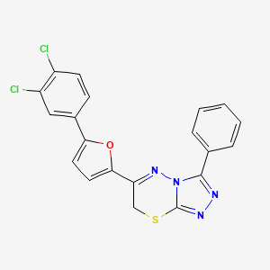 6-[5-(3,4-dichlorophenyl)furan-2-yl]-3-phenyl-7H-[1,2,4]triazolo[3,4-b][1,3,4]thiadiazine