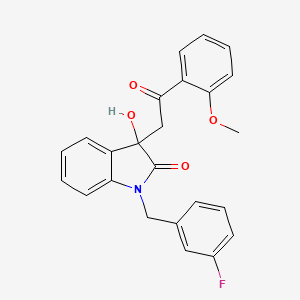 1-(3-fluorobenzyl)-3-hydroxy-3-[2-(2-methoxyphenyl)-2-oxoethyl]-1,3-dihydro-2H-indol-2-one