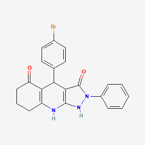 4-(4-bromophenyl)-3-hydroxy-2-phenyl-2,4,6,7,8,9-hexahydro-5H-pyrazolo[3,4-b]quinolin-5-one