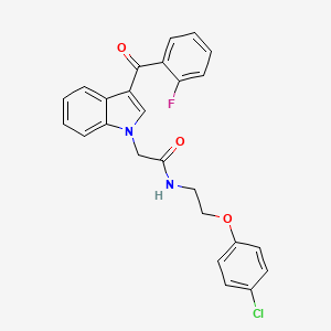 N-[2-(4-chlorophenoxy)ethyl]-2-[3-(2-fluorobenzoyl)-1H-indol-1-yl]acetamide