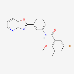 5-bromo-2-methoxy-3-methyl-N-[3-([1,3]oxazolo[4,5-b]pyridin-2-yl)phenyl]benzamide