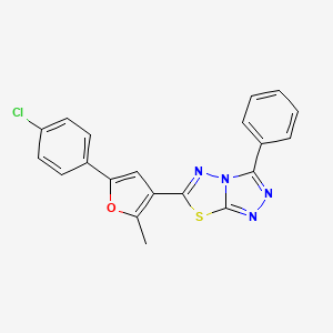 6-[5-(4-Chlorophenyl)-2-methylfuran-3-yl]-3-phenyl[1,2,4]triazolo[3,4-b][1,3,4]thiadiazole