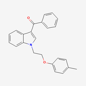 molecular formula C24H21NO2 B11570239 {1-[2-(4-methylphenoxy)ethyl]-1H-indol-3-yl}(phenyl)methanone 