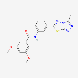 3,5-dimethoxy-N-[3-(3-methyl[1,2,4]triazolo[3,4-b][1,3,4]thiadiazol-6-yl)phenyl]benzamide